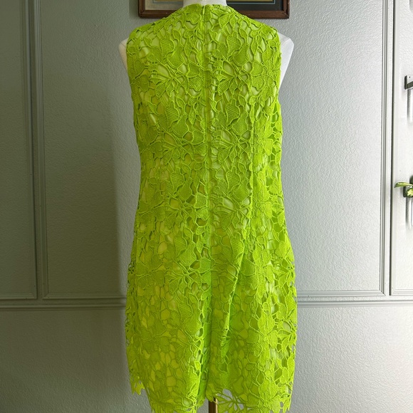 NWT Jessica Howard Lime Green Lace Sleeveless Dress - SIZE 10P - Picture 2 of 8